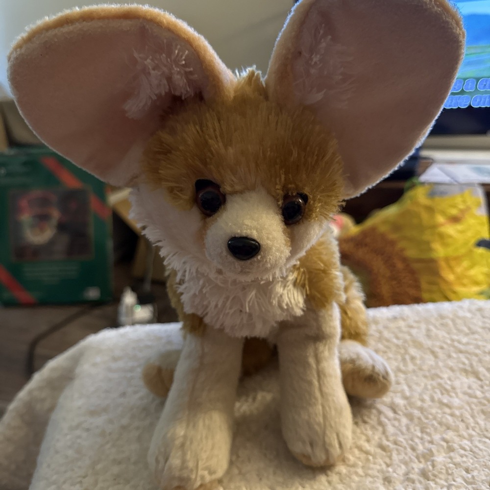 Wild Republic Fennec Fox Gold And White Plush Stuffed Animal 15 Inch Sitting